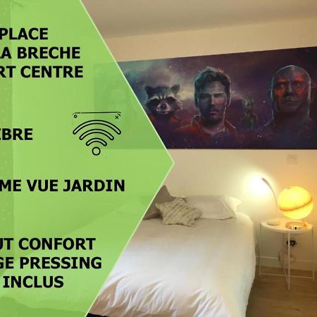 Апартаменты Le Galaxy Centre La Breche Wifi Calme Vue Jardin Ньор Экстерьер фото