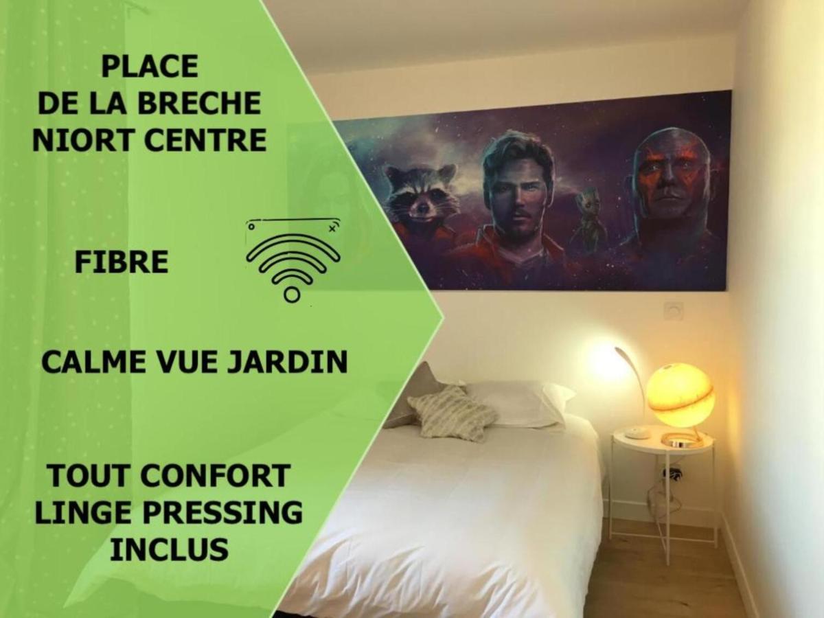 Апартаменты Le Galaxy Centre La Breche Wifi Calme Vue Jardin Ньор Экстерьер фото